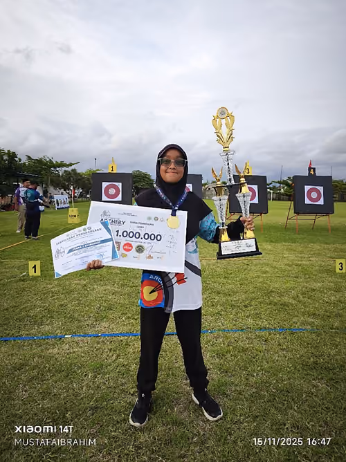 Nadia Salsabila Sabet Gelar Juara 1 Archery (Panahan), Tampil Dominan Sejak Babak Penyisihan